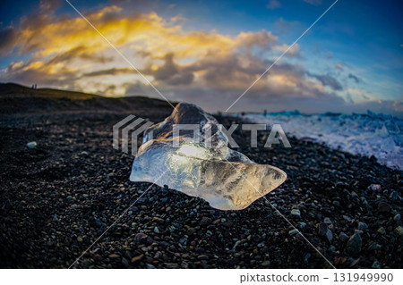Black Sand and Ice Sculptures (Vatnajökull Glacier) 131949990