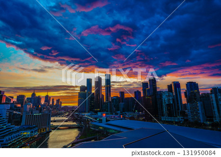 墨爾本日落圖像 131950084