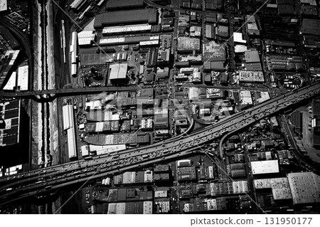 Los Angeles Industrial Area and Freeways 131950177