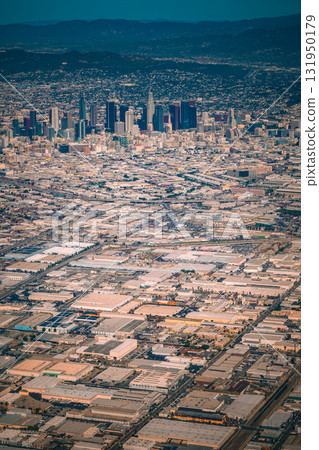 Aerial view of downtown Los Angeles 131950179