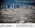 Distant view of Los Angeles' business district 131950181