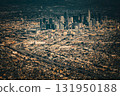 Los Angeles cityscape at sunset 131950188