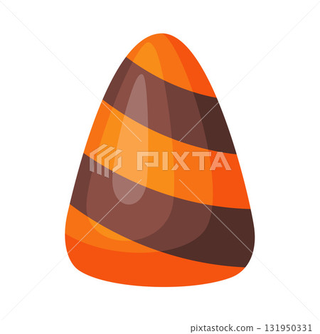 Halloween Candy corn, flat vector style. 131950331