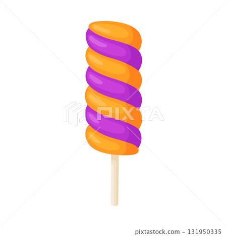 Colorful lollipop, Hand drawn trendy flat vector style. 131950335