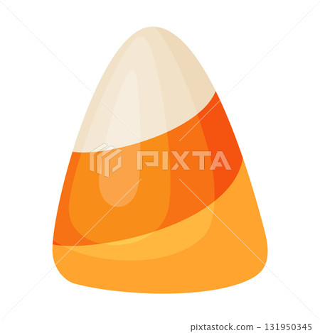 Halloween Candy corn, flat vector style. 131950345