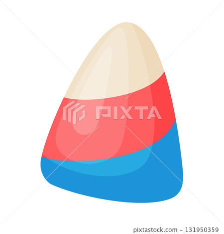 Halloween Candy corn, flat vector style. Halloween Candy corn, flat vector style. 131950359