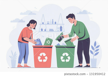 家庭垃圾分類 131950412