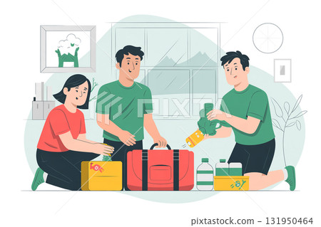 Prepare disaster prevention supplies at home Prepare disaster prevention supplies at home 131950464