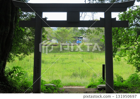 Kominato Railway "Itabashi Station and the shrine's torii gate" 131950697