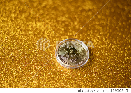 Bitcoin virtual money and fiat money coins euro Bitcoin virtual money and fiat money coins euro 131950845