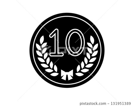 日本 10 日圓硬幣圖示單色 日本 10 日圓硬幣圖示單色 131951389