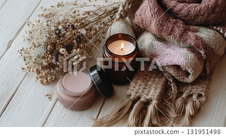 Fall Self-Care Flat Lay Fall Self-Care Flat Lay 131951498