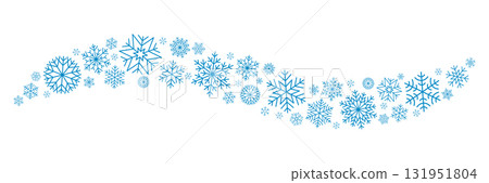 Blue snowflakes border Blue snowflakes border 131951804