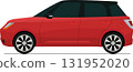 Modern family hatchback flat side view 131952020