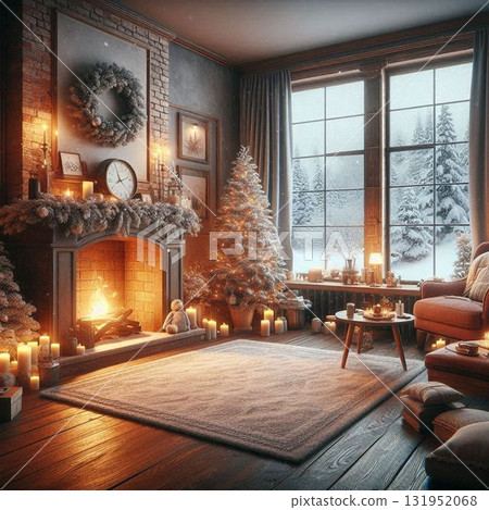 有溫暖壁爐的房間 有溫暖壁爐的房間 131952068