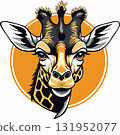 giraffe face 131952077