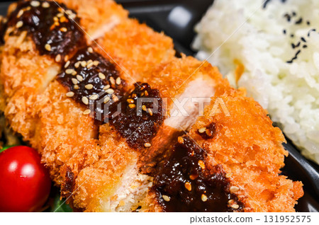 Chicken cutlet with Hatcho miso sauce Chicken cutlet with Hatcho miso sauce 131952575