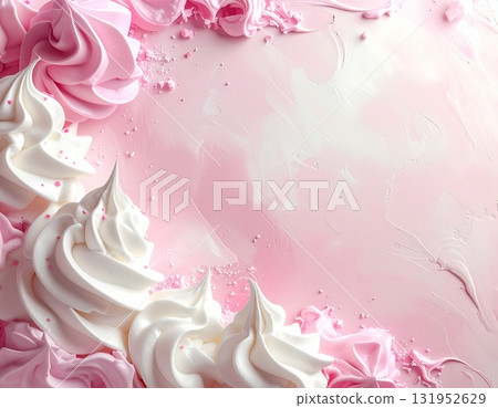 可愛的粉紅色和白色奶油背景素材 可愛的粉紅色和白色奶油背景素材 131952629