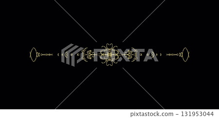 Gold Ink Line – Luxurious Snowflake Line Material 11 131953044