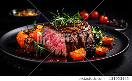 A gourmet plate of perfectly roasted lamb chops and vegetables makes a delicious dinner meal A gourmet plate of perfectly roasted lamb chops and vegetables makes a delicious dinner meal 131953125