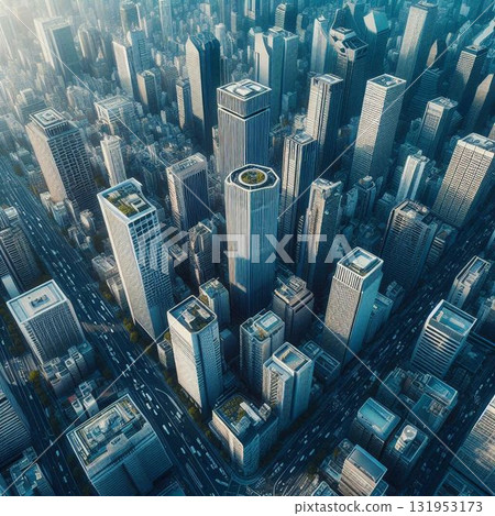 Aerial view of urban office buildings Aerial view of urban office buildings 131953173