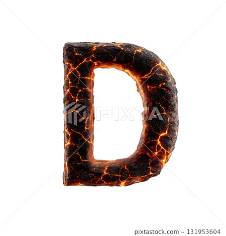 透明背景 PNG 材質上的熔岩字母 D(發光岩漿風格字體) 透明背景 PNG 材質上的熔岩字母 D(發光岩漿風格字體) 131953604