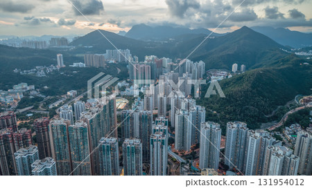 Oct 6 2022 Twilight Skyline Over Tseung Kwan O Waterfront 131954012