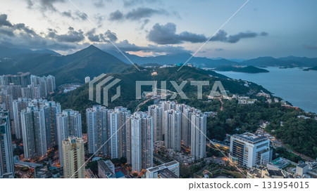 Oct 6 2022 Twilight Skyline Over Tseung Kwan O Waterfront 131954015