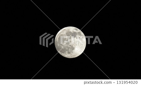 Oct 6 2025 Bright Full Moon Over Quiet Night Sky 131954020