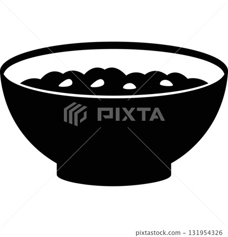 bowl of cereal icon, simple style bowl of cereal icon, simple style 131954326