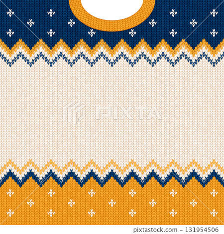 Cozy Knitted Christmas Border with Snowflakes Cozy Knitted Christmas Border with Snowflakes 131954506