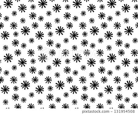 Falling Snowflakes Seamless Pattern on Red, Flat Winter Holiday Design 131954508