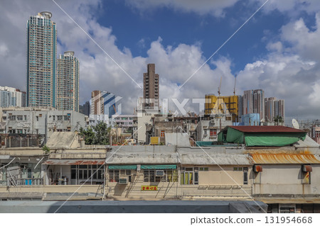 Historic Tong Lau Buildings in Kowloon City Streets 131954668