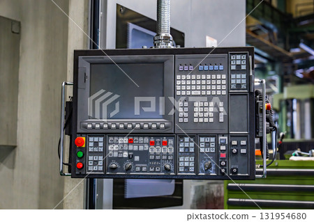 Factory machine control panel 131954680