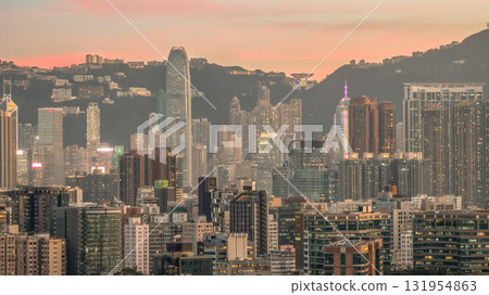 Oct 3 2025 Dramatic Skyline View Across Kowloon Peninsula Hong Kong Oct 3 2025 Dramatic Skyline View Across Kowloon Peninsula Hong Kong 131954863