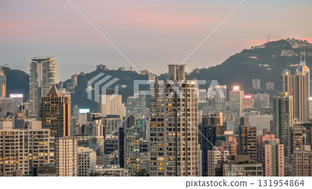 Oct 3 2025 Dramatic Skyline View Across Kowloon Peninsula Hong Kong Oct 3 2025 Dramatic Skyline View Across Kowloon Peninsula Hong Kong 131954864