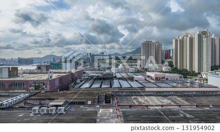 Sept 28 2025 Industrial Facility Scene in Yau Tong District 131954902