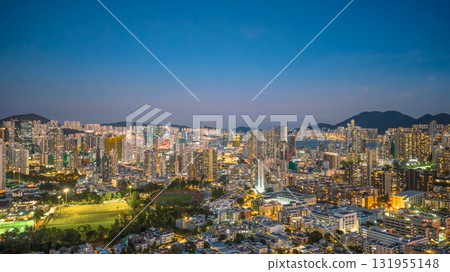 Oct 3 2025 Twilight Streetscape in Historic Kowloon City District Oct 3 2025 Twilight Streetscape in Historic Kowloon City District 131955148