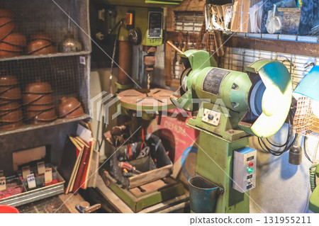 Sept 27 2025 Industrial Workshop With Grinding Machine And Tools In A Busy Craft Shop 131955211