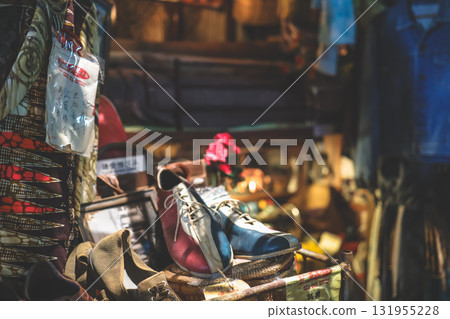Sept 27 2025 Colorful Street Market Shoes Display With Bags and Cozy Sept 27 2025 Colorful Street Market Shoes Display With Bags and Cozy 131955228