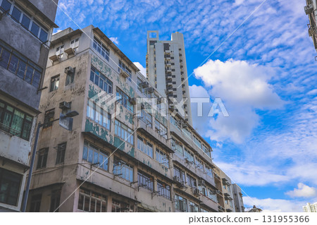 Sept 27 2025 Construction Scene With Balconies and Crane Over Modern City Buildings 131955366