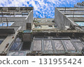 Sept 27 2025 Old Urban Building Facade With Glass Windows And Weathered Concrete 131955424