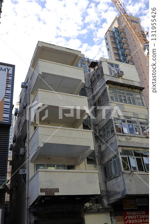 Sept 27 2025 Construction Scene With Balconies and Crane Over Modern City Buildings Sept 27 2025 Construction Scene With Balconies and Crane Over Modern City Buildings 131955426