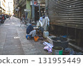 Sept 27 2025 Urban Street Carpenter At Work On Sidewalk With Tools 131955449