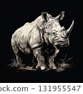 an AI Image Generator, Detailed Illustration of a White Rhinoceros Against 131955547