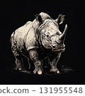 an AI Image Generator, Detailed Illustration of a White Rhinoceros Against 131955548