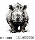an AI Image Generator, Detailed Illustration of a White Rhinoceros Against 131955550