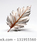 an AI Image Generator, Elegant Copper Maple Leaf Sculpture With Cream Highlights 131955560