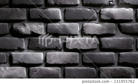 粗糙的黑白灰色磚牆垃圾紋理材料 131955762