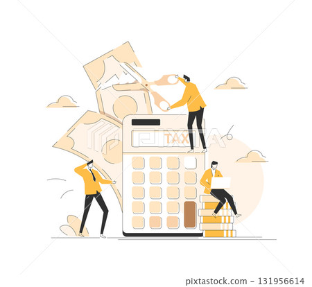 Tax Deduction,Taxes and fees paid Financial costs, calculation of mandatory payments. personal income tax, taxation, tax credit metaphor Tax Deduction,Taxes and fees paid Financial costs, calculation of mandatory payments. personal income tax, taxation, tax credit metaphor 131956614